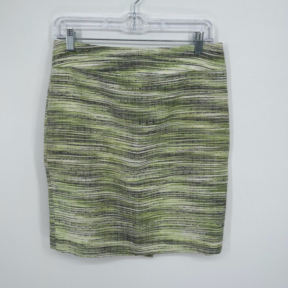 Kasper Women's Green Tweed Textured Co-ord Blazer Skirt Suit Set Size 4P Petite - Picture 7 of 10